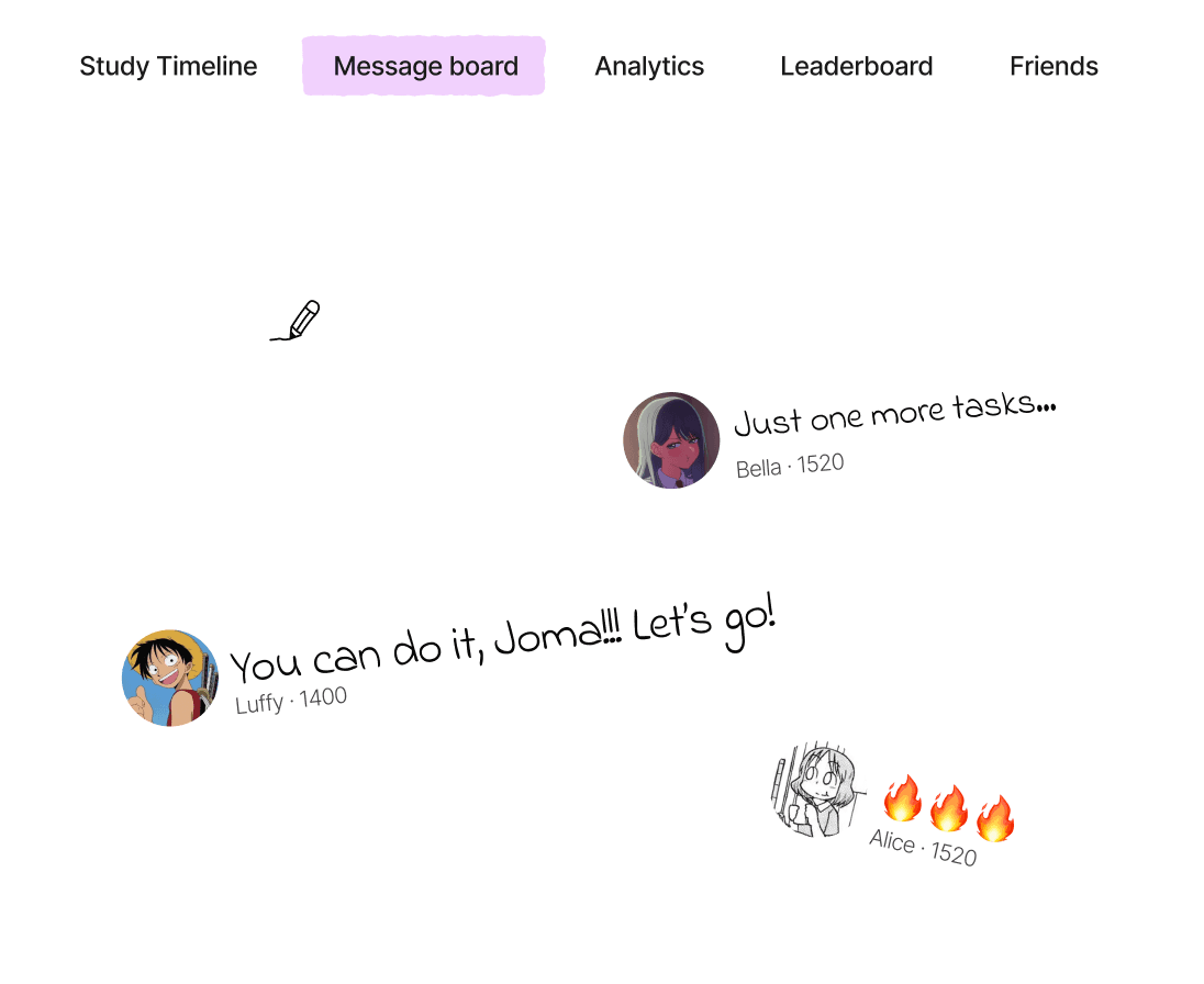 Message board snapshot